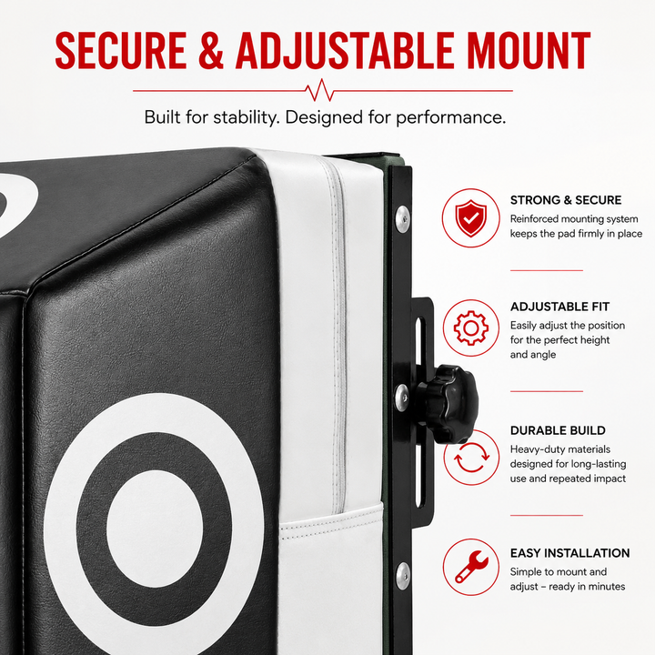 Premium Wall Mount Boxing Training Target Uppercut Punching Pad 4 Hit Points PU EVA Home Gym Boxing Trainer Space Saving Fitness Wall Bag