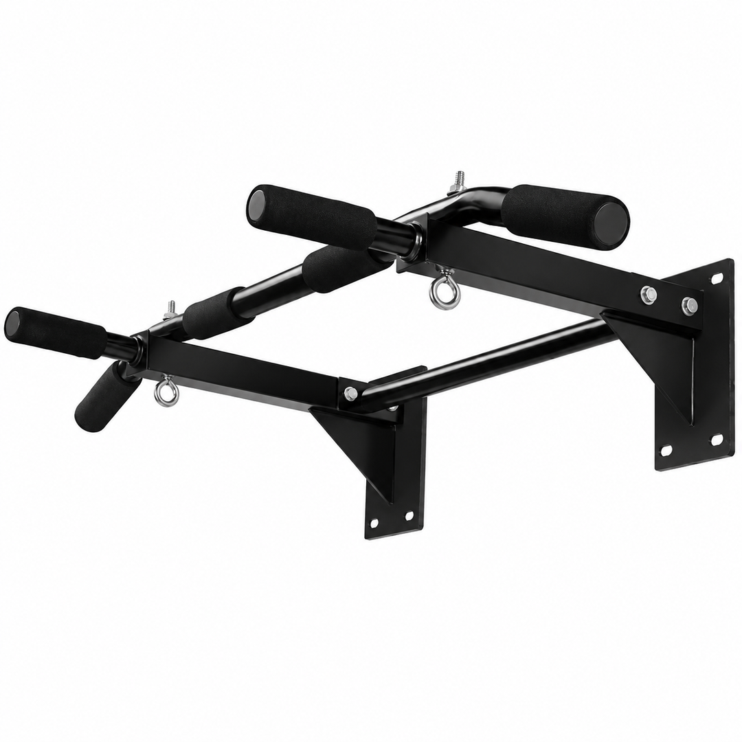 Premium Wall Mounted Pull-Up Bar Heavy Duty Chin-Up Bar Multi Grip Strength Training Home Gym Core Back Workout Equipment 200KG Capacity Steel Frame
