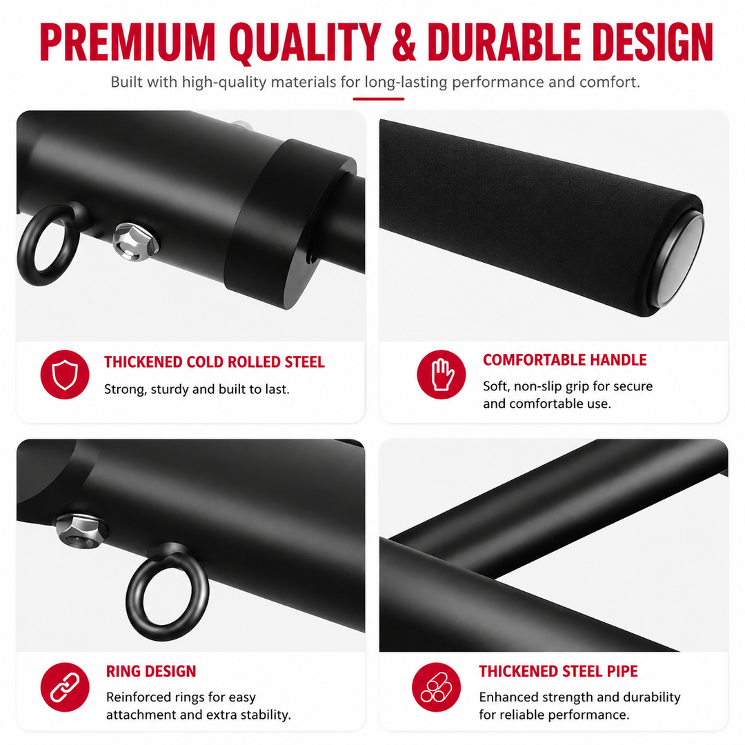 Premium Wall Mounted Pull-Up Bar Heavy Duty Chin-Up Bar Multi Grip Strength Training Home Gym Upper Body Core Workout Equipment 200KG Capacity
