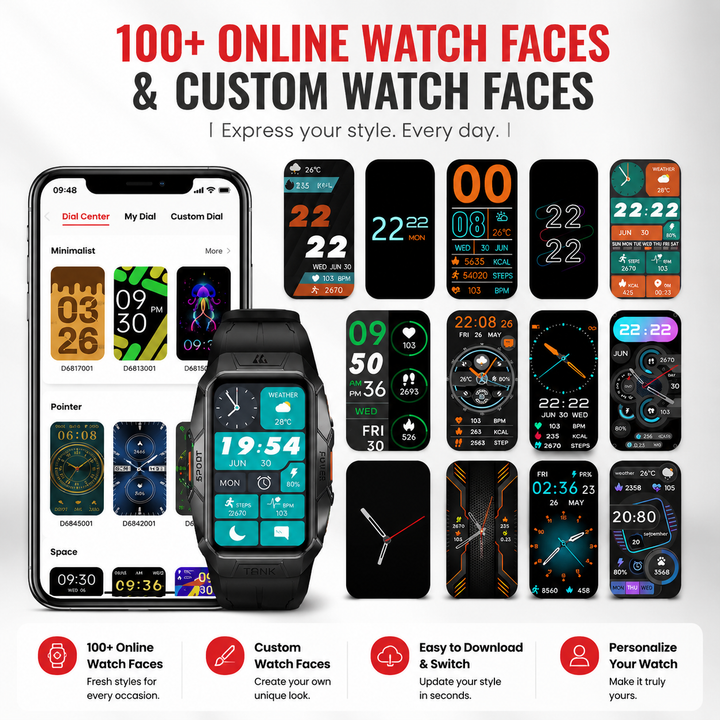 Premium Waterproof Smartwatch AMOLED Display Fitness Tracker 70 Sports Modes Heart Rate Sleep Monitor 10ATM IP69K Bluetooth Watch for Android iOS