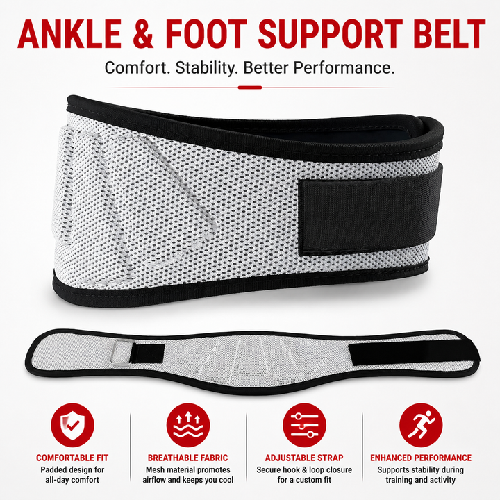 Premium Weight Lifting Belt Adjustable Nylon Lumbar Support Belt Breathable Mesh Gym Belt Squats Powerlifting Training Men Women S to XXL