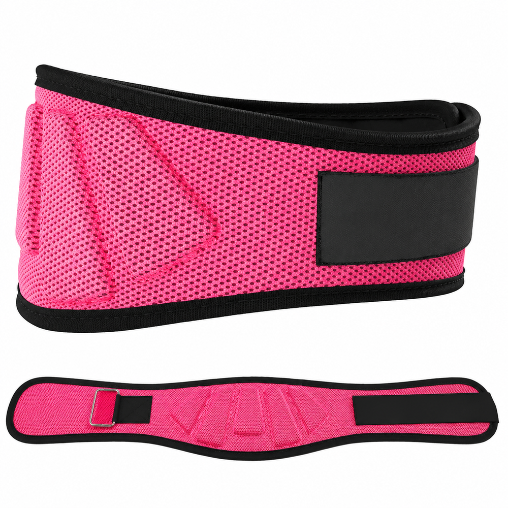 Premium Weight Lifting Belt Adjustable Nylon Lumbar Support Belt Breathable Mesh Gym Belt Squats Powerlifting Training Men Women S to XXL