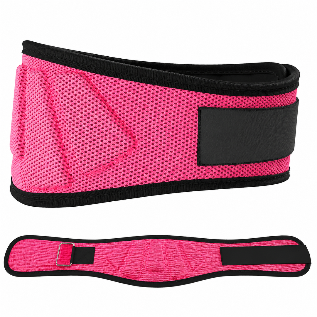 Premium Weight Lifting Belt Adjustable Nylon Lumbar Support Belt Breathable Mesh Gym Belt Squats Powerlifting Training Men Women S to XXL
