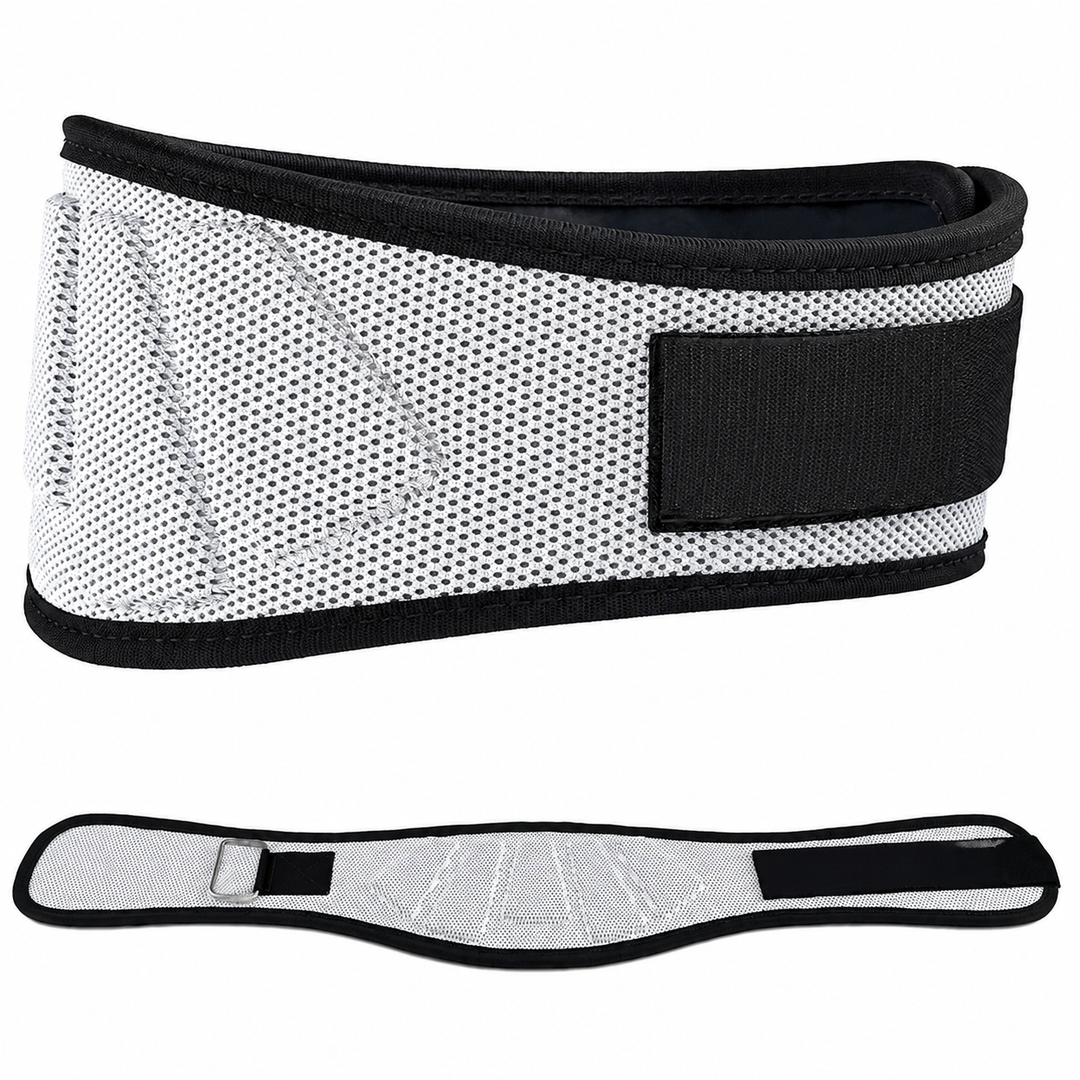 Premium Weight Lifting Belt Adjustable Nylon Lumbar Support Belt Breathable Mesh Gym Belt Squats Powerlifting Training Men Women S to XXL
