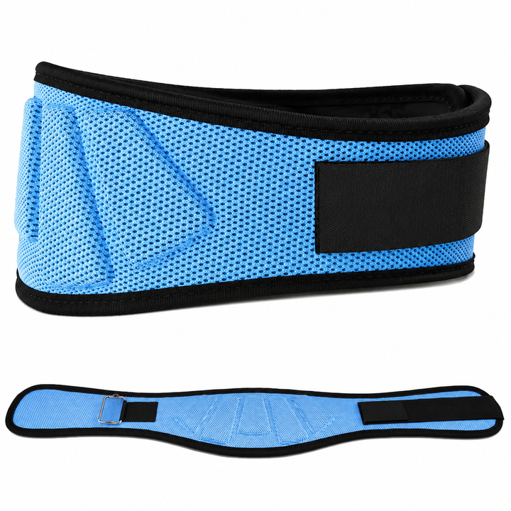 Premium Weight Lifting Belt Adjustable Nylon Lumbar Support Belt Breathable Mesh Gym Belt Squats Powerlifting Training Men Women S to XXL