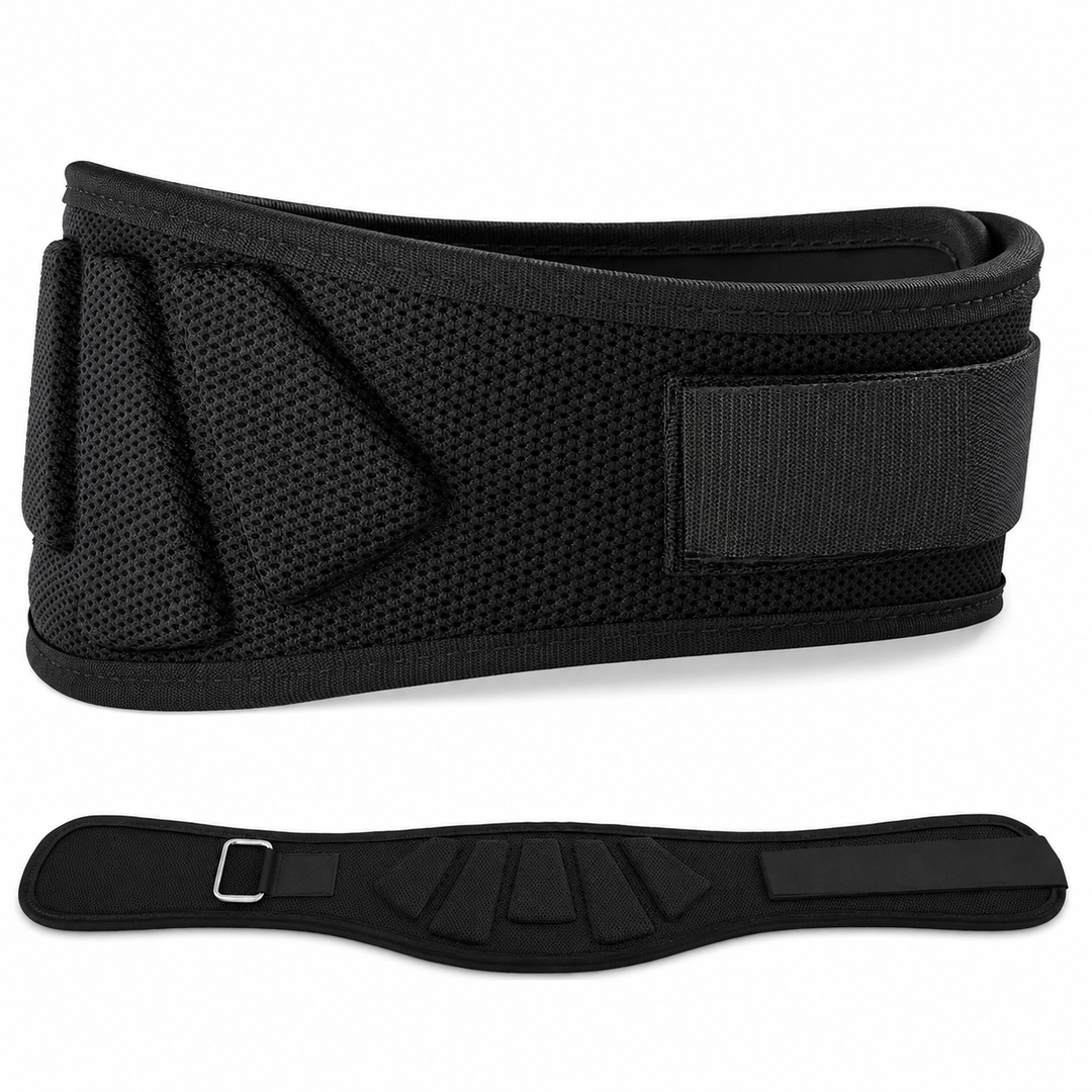 Premium Weight Lifting Belt Adjustable Nylon Lumbar Support Belt Breathable Mesh Gym Belt Squats Powerlifting Training Men Women S to XXL