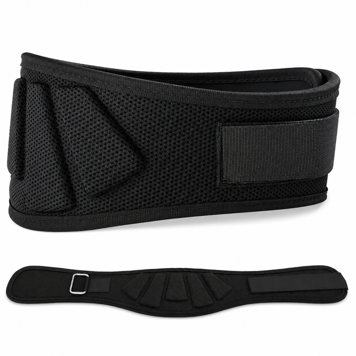 Premium Weight Lifting Belt Adjustable Nylon Lumbar Support Belt Breathable Mesh Gym Belt Squats Powerlifting Training Men Women S to XXL