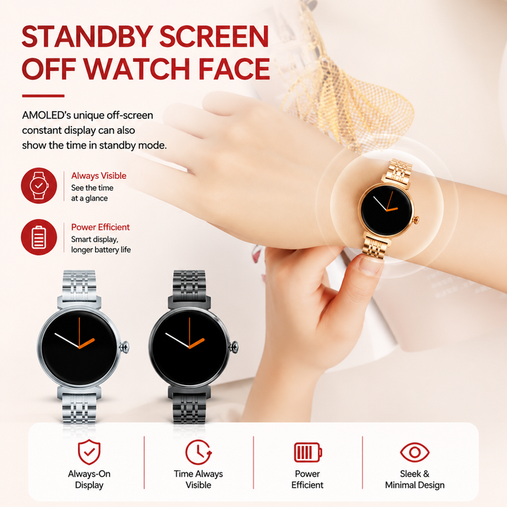 Premium Women Smartwatch Bluetooth Calling 1.32 Inch HD 360x360 IP67 Fitness Tracker Heart Rate Sleep Activity Tracker for iOS Android Daily Use