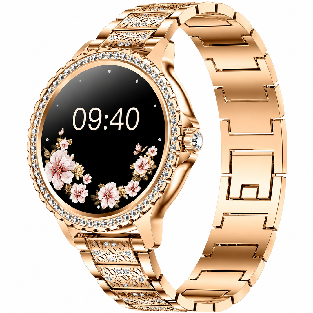 Premium Women Smartwatch Bluetooth Calling 1.32 Inch HD 360x360 IP67 Fitness Tracker Heart Rate Sleep Activity Tracker for iOS Android Daily Use