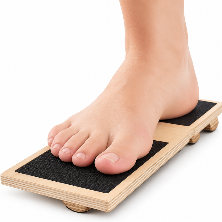 Premium Wooden Ankle Balance Board Foot Strength Trainer Stability Platform Pilates Balance Training Board Posture Correction Rehab Exercise 30cm x 10.8cm