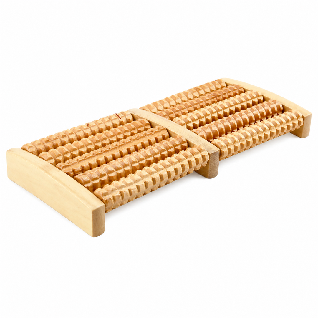 Premium Wooden Foot Massage Roller Reflexology Tool Natural Wood Foot Massager Pain Relief Relaxation Spa Therapy Roller for Plantar Fasciitis Stress Relief