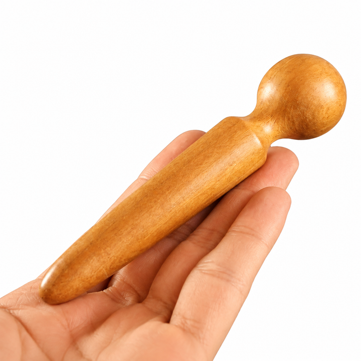 Premium Wooden Massage Roller Stick Natural Wood Body Massager Tool Portable Foot Roller Muscle Relaxation Stick Home Gym Travel Daily Use Comfort