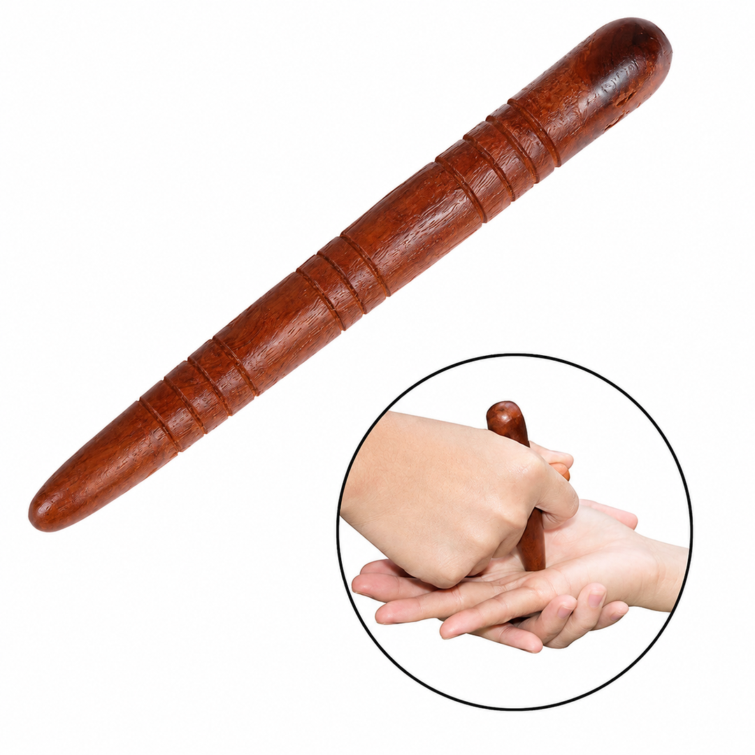 Premium Wooden Massage Roller Stick Natural Wood Body Massager Tool Portable Foot Roller Muscle Relaxation Stick Home Gym Travel Daily Use Comfort