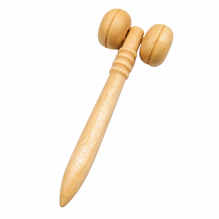 Premium Wooden Massage Roller Stick Natural Wood Body Massager Tool Portable Foot Roller Muscle Relaxation Stick Home Gym Travel Daily Use Comfort