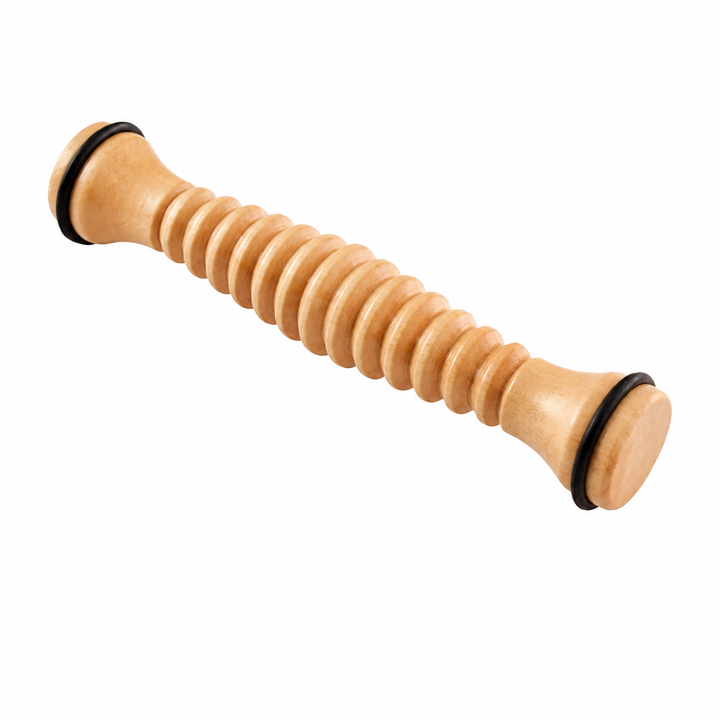 Premium Wooden Massage Tool Set Bamboo Gua Sha Foot Roller Stick Palm Massager Full Body Acupressure Therapy Tools Portable Home Gym Travel Wellness Kit