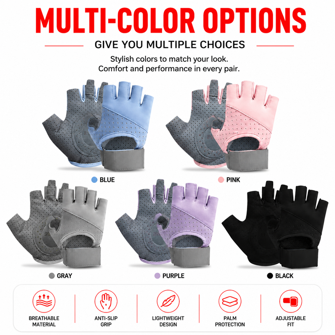Premium Workout Gloves for Weightlifting Cycling Fitness Breathable Anti Slip Grip Training Gloves Palm Protection Lightweight Gym Gloves Men Women