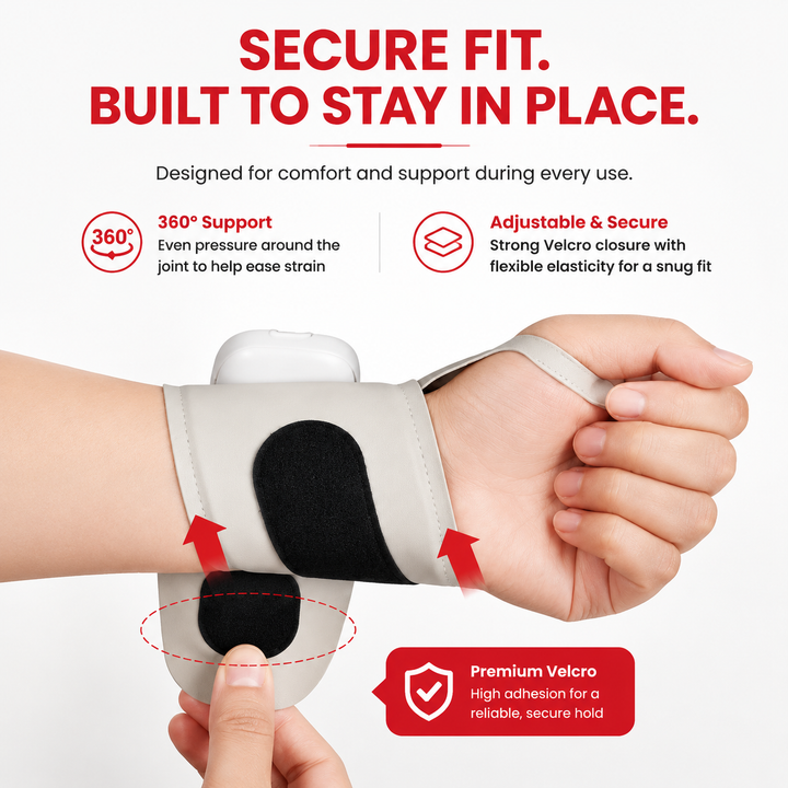 Premium Wrist Massager Cordless EMS Wrist Brace with Vibration 10 Massage Modes USB Rechargeable Hand and Wrist Support Device