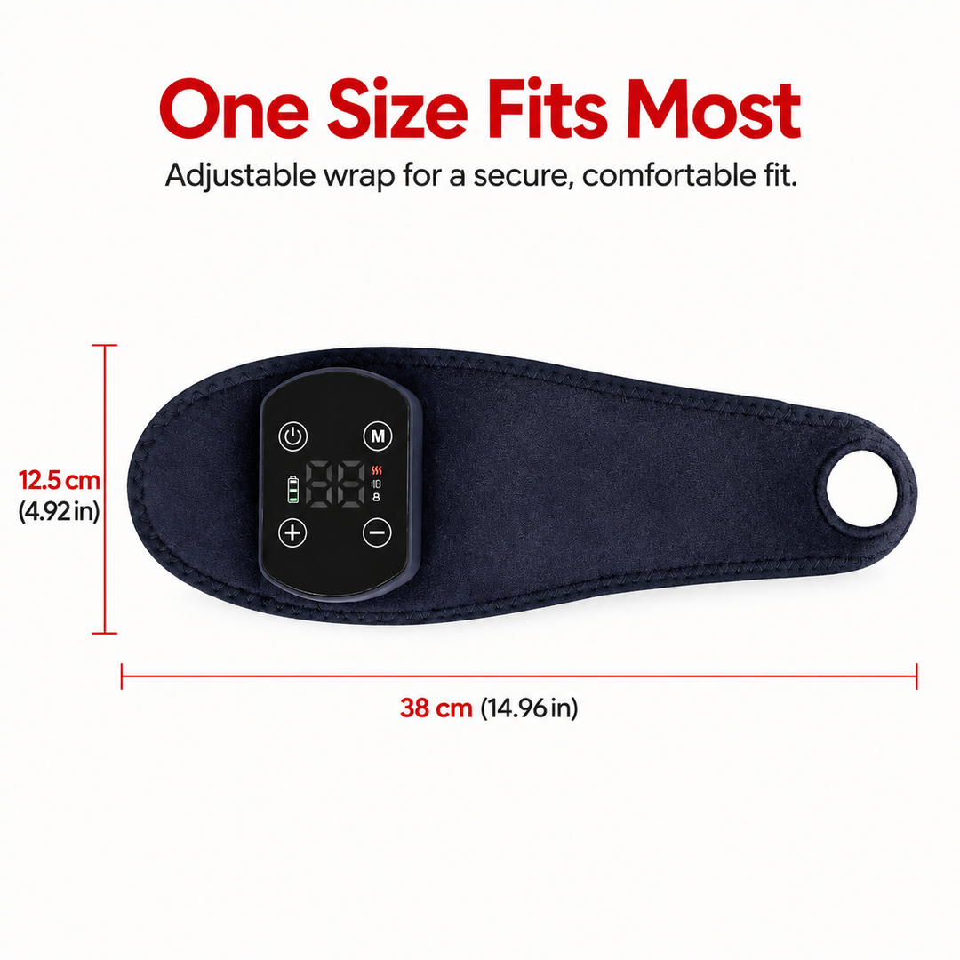Premium Wrist Massager with Heat Cordless Heated Wrist Brace Vibration 5 Heat Levels Adjustable Fit Rechargeable Pain Relief Wrist Support Device