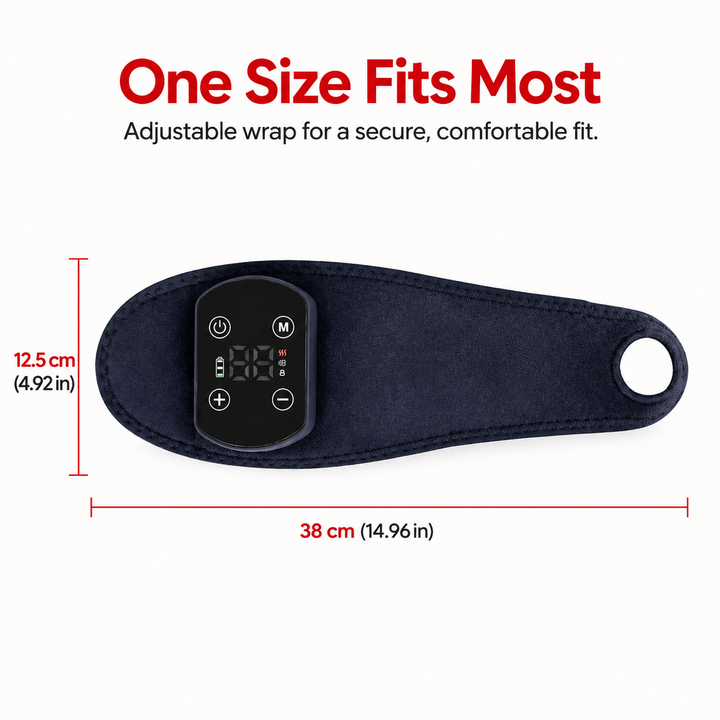 Premium Wrist Massager with Heat Cordless Heated Wrist Brace Vibration 5 Heat Levels Adjustable Fit Rechargeable Pain Relief Wrist Support Device