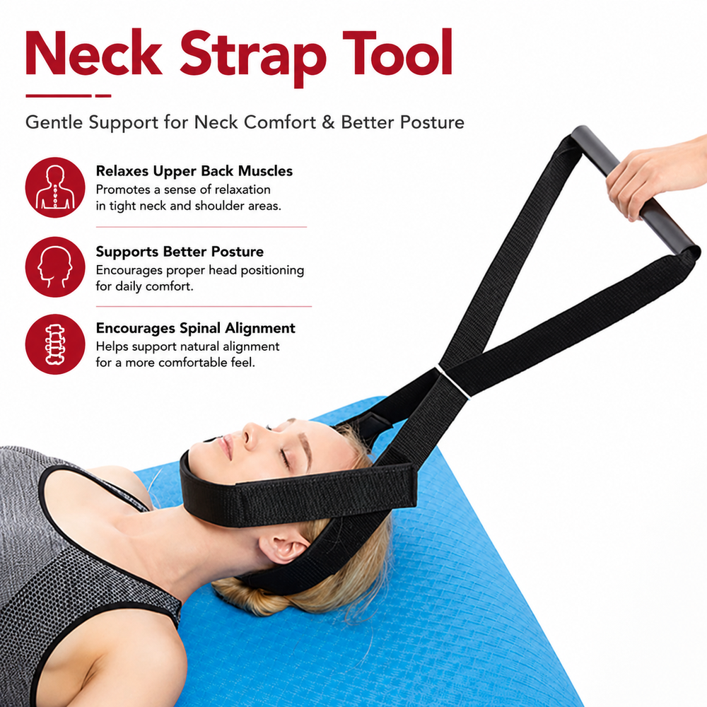 Premium Y Shaped Cervical Traction Belt Neck Support Brace Adjustable Decompression Posture Correction Neck Stretcher Pain Relief Spine Support Device