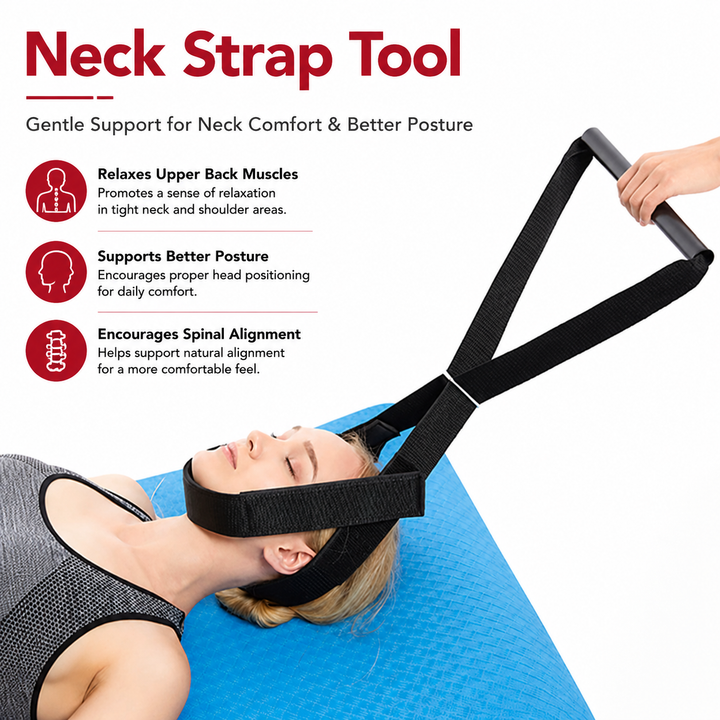 Premium Y Shaped Cervical Traction Belt Neck Support Brace Adjustable Decompression Posture Correction Neck Stretcher Pain Relief Spine Support Device
