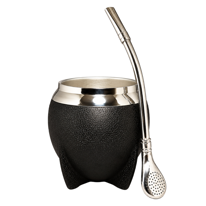 Premium Yerba Mate Gourd Set Insulated Stainless Steel Mate Cup with Bombilla Straw Cleaning Brush 10oz Travel Tea Mug Portable Drinkware Set