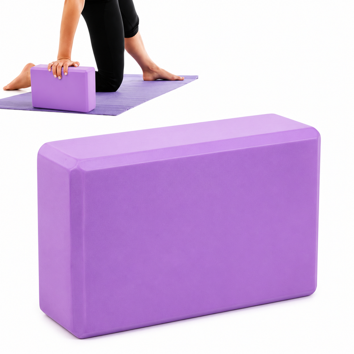 Premium Yoga Block EVA Foam Non Slip High Density Yoga Brick Lightweight Support Block 23×15×7.6cm Yoga Pilates Stretching Fitness Home Gym Studio Tool
