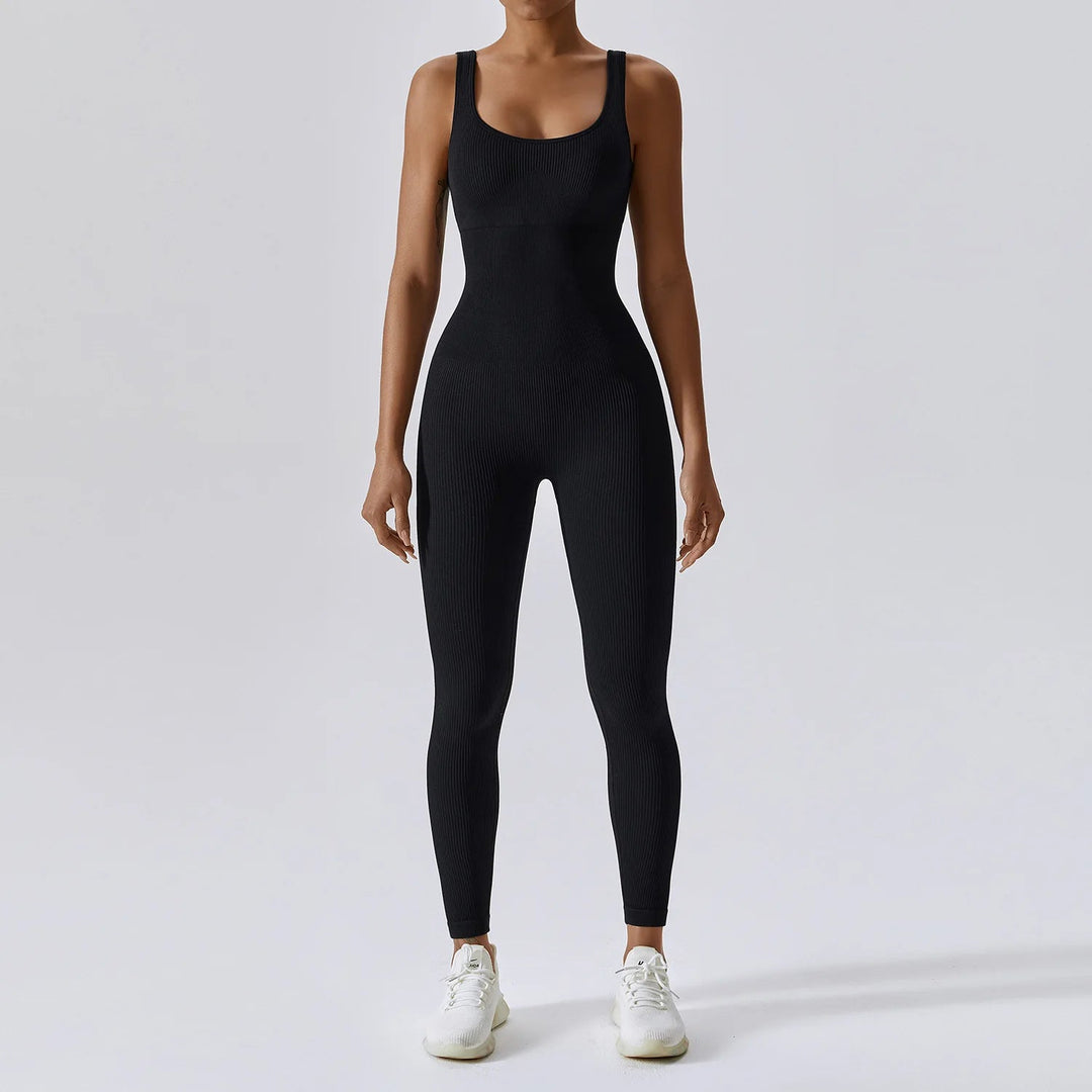 Premium Yoga Jumpsuit for Women Seamless One Piece Workout Bodysuit Quick-Dry Stretch Compression Fit Gym Yoga Activewear All Day Comfort