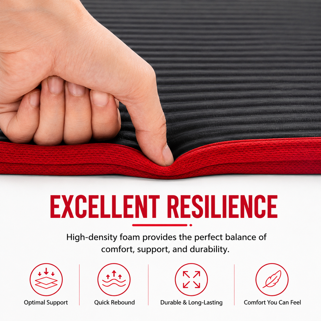 Premium Yoga Mat 10mm Extra Thick Non Slip Exercise Mat 183x61cm NRB Material Reversible Fitness Mat for Yoga Pilates Home Gym Workout Daily Use
