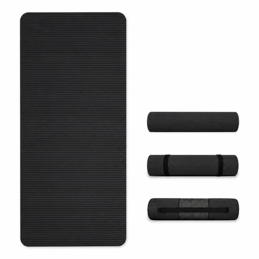 Premium Yoga Mat 2M Extra Long 15MM Thick High Density Exercise Mat Anti Slip Waterproof Fitness Pilates Mat Carry Bag Home Gym Training Mat