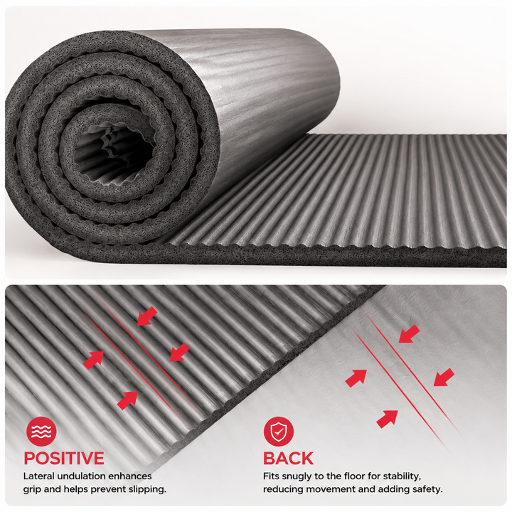 Premium Yoga Mat 2M Extra Long 15MM Thick High Density Exercise Mat Anti Slip Waterproof Fitness Pilates Mat Carry Bag Home Gym Training Mat