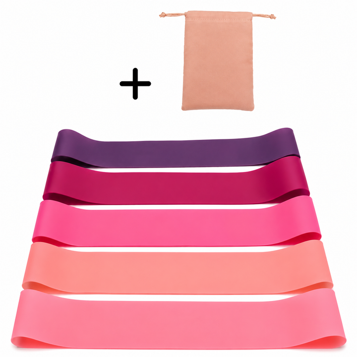 Premium Yoga Resistance Bands Set 5 Levels Elastic Latex Fitness Bands Strength Training Pilates Workout Mobility Exercise Bands Home Gym Portable Stretch Bands