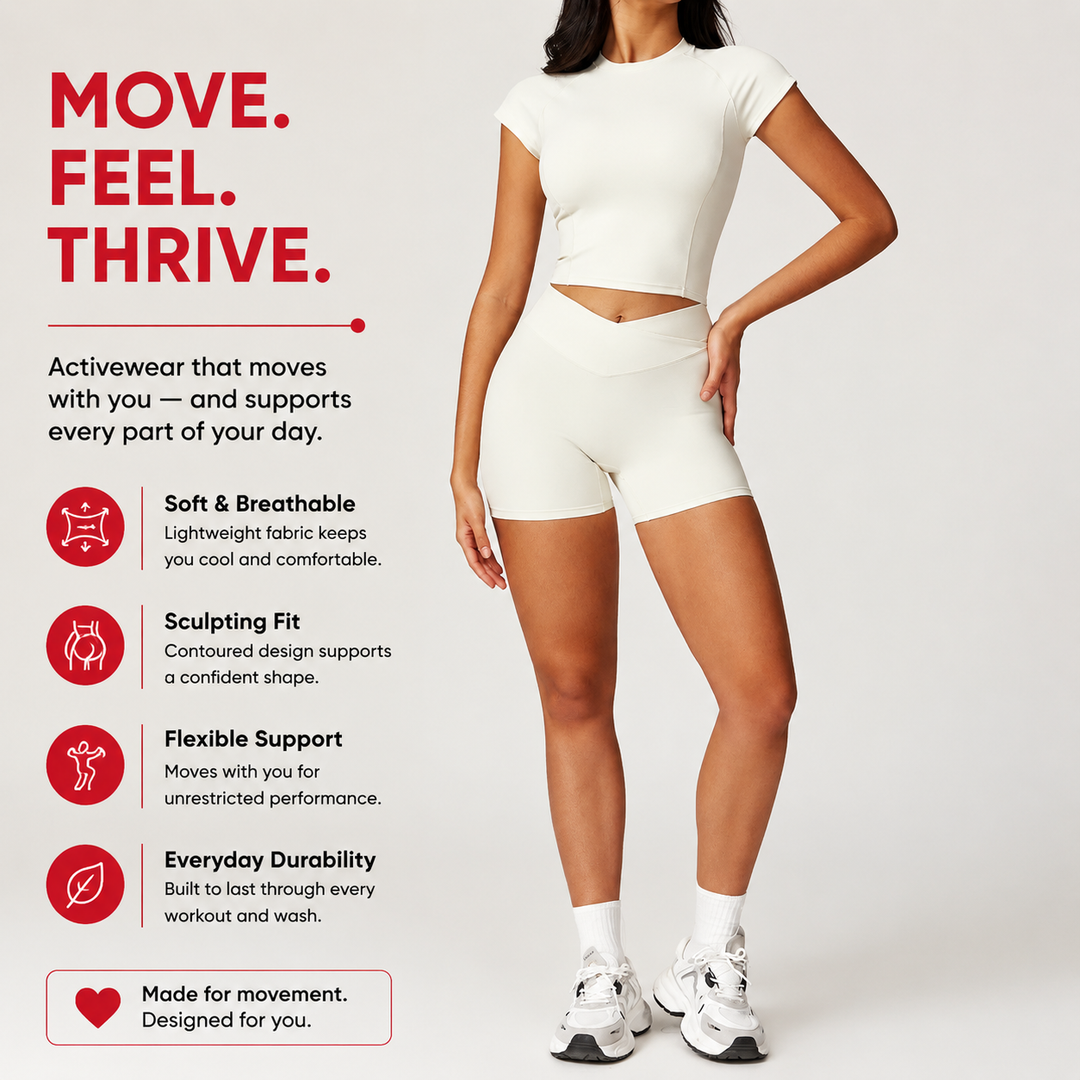 Premium Yoga Set for Women 2 Piece Short Sleeve Crop Top High Waisted Leggings Workout Outfit Quick Dry Stretch Fitness Activewear Breathable GymSportswear