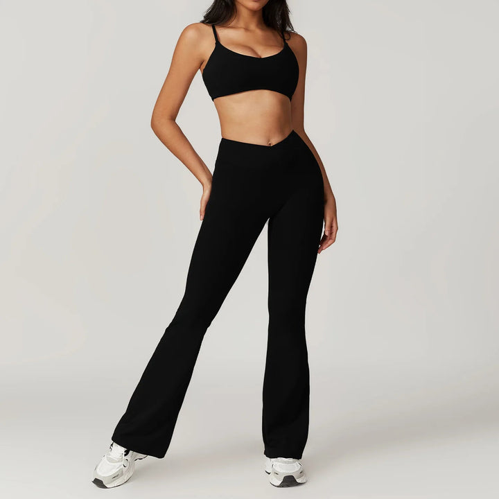 Premium Yoga Set for Women 2 Piece Short Sleeve Crop Top High Waisted Leggings Workout Outfit Quick Dry Stretch Fitness Activewear Breathable GymSportswear