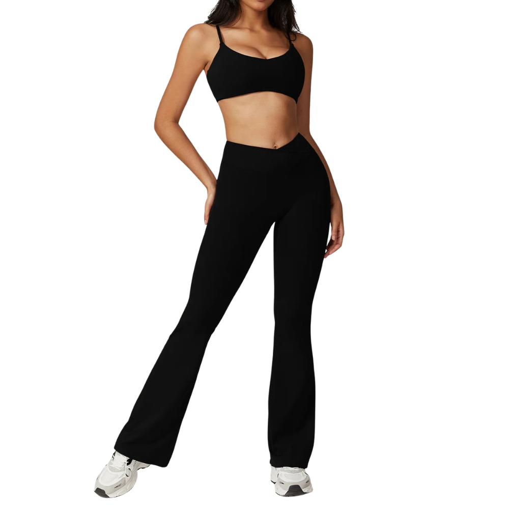 Premium Yoga Set for Women 2 Piece Short Sleeve Crop Top High Waisted Leggings Workout Outfit Quick Dry Stretch Fitness Activewear Breathable GymSportswear