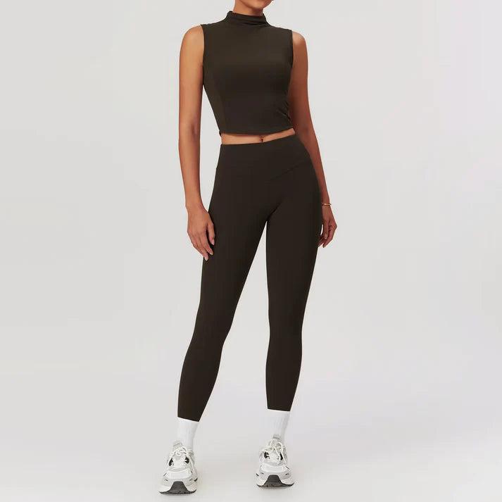 Premium Yoga Set for Women 2 Piece Sports Bra and High Waisted Leggings Workout Outfit Quick Dry Stretch Fit Activewear Gym Yoga Clothing