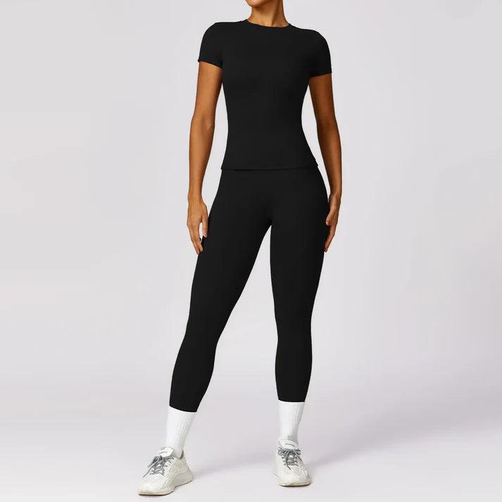 Premium Yoga Set for Women 2 Piece Sports Bra and High Waisted Leggings Workout Outfit Quick Dry Stretch Fit Activewear Gym Yoga Clothing