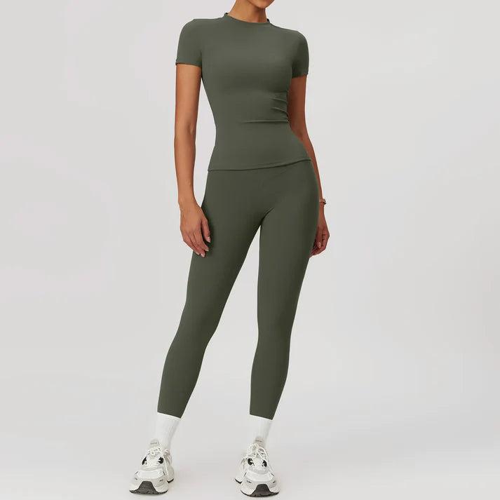 Premium Yoga Set for Women 2 Piece Sports Bra and High Waisted Leggings Workout Outfit Quick Dry Stretch Fit Activewear Gym Yoga Clothing
