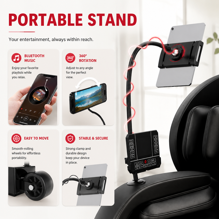Premium Zero Gravity Full Body Massage Chair Heating Recliner Airbags Foot Rollers Touch Screen Bluetooth Home Ergonomic Shiatsu Relaxation Comfort Seat Furniture Use