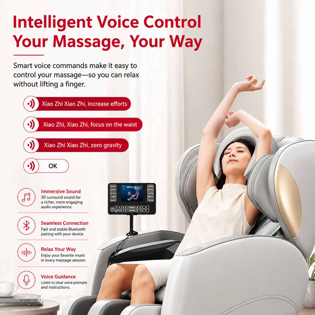 Premium Zero Gravity Massage Chair Full Body Electric Recliner Shiatsu Air Compression Heat Bluetooth Audio Sofa Style Deep Relaxation Home Luxury Comfort Furniture Use