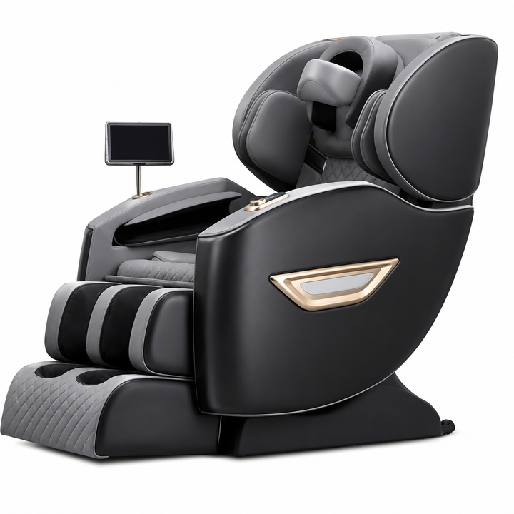 Premium Zero Gravity Massage Chair Full Body Electric Recliner Shiatsu Air Compression Heat Bluetooth Audio Sofa Style Deep Relaxation Home Luxury Comfort Furniture Use