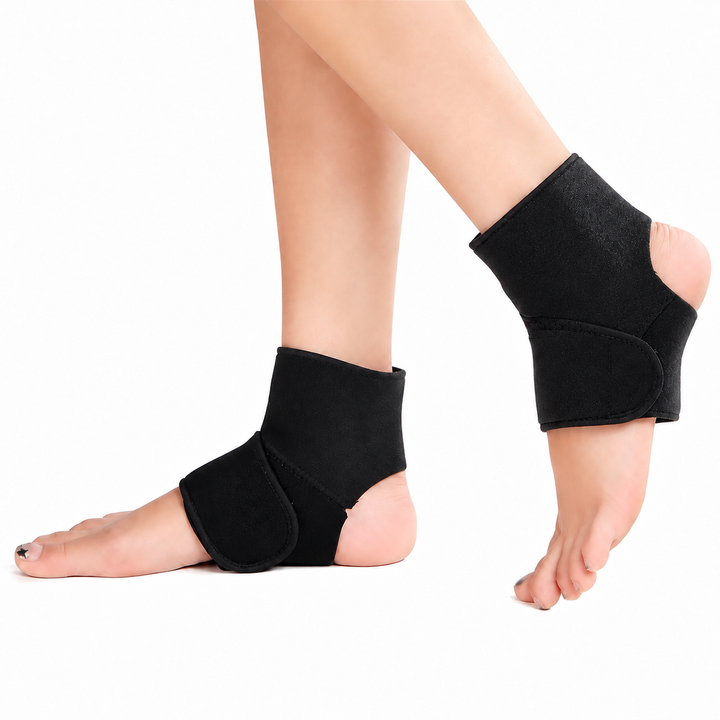 Premium Magnetic Tourmaline Ankle Support Brace Adjustable Compression Self Heating Foot Wrap Warm Comfort Ankle Stabilizer Pain Relief Support 1 Pair