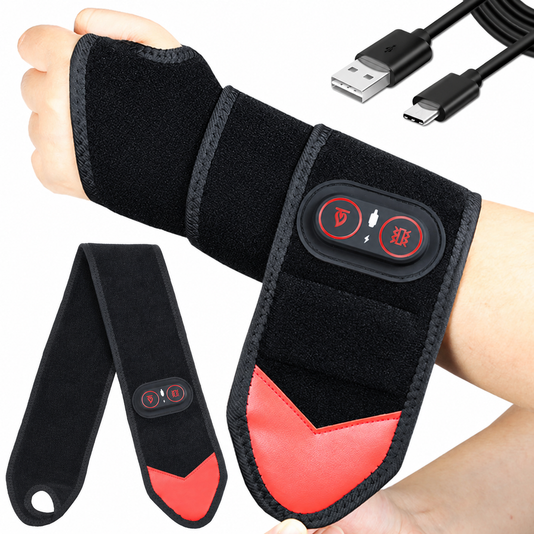 Premium Red Light Therapy Wrap Infrared Heating Pad with Vibration 3 Heat Levels USB-C Rechargeable Adjustable Fit Pain Relief Muscle Recovery